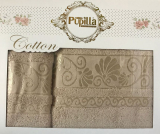 Набор 2 полотенец Pupilla (50х90 и 70х140см) темно-бежевые, махра