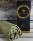 Сатиновая простыня на резинке 160х200см и 2 наволочки 50х70см, Belizza "Moss"