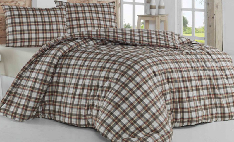 Комплект постільної білизни Art of Sultana Color Plaid Євро, байка (фланель)