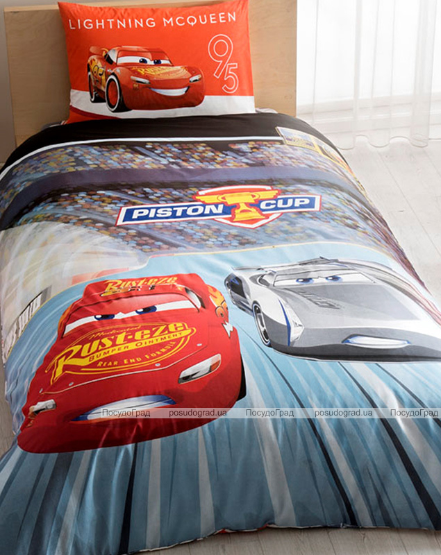 Дитяча постільна білизна TAC Disney Cars полуторний, ранфорс