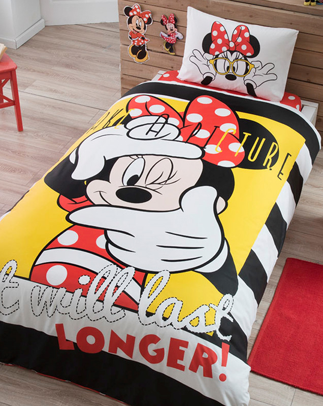Дитяча постільна білизна TAC Disney Minnie Mouse полуторний, ранфорс