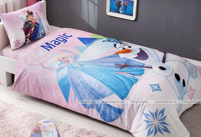 Дитяча постільна білизна TAC Disney Frozen полуторний, ранфорс