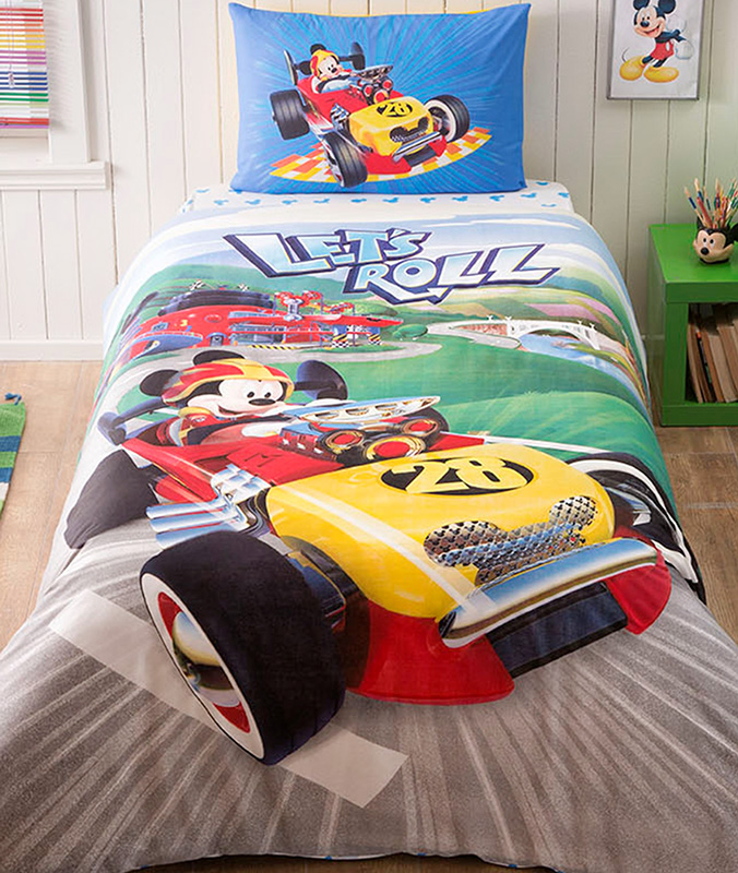 Дитяча постільна білизна TAC Disney Mickey Mouse полуторний, ранфорс