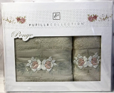 Набір рушників Pupilla Eva Roses-I, лицьовий 50х90см і банний 70х140см