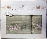 Набір рушників Pupilla Eva Roses-II, лицьовий 50х90см і банний 70х140см