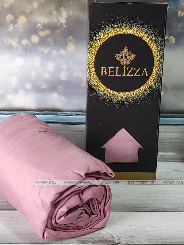 Сатинове простирадло на резинці 180х200см та 2 наволочки 50х70см, Belizza "Freesia"