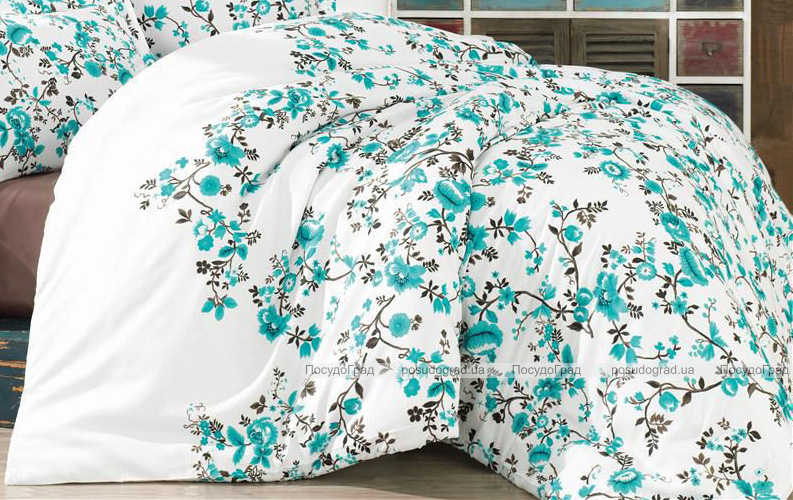 Ковдра Nazenin Blue Branch 195х215см, з силіконовим наповнювачем