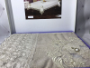 Скатертина Isadora Asel 160х220см з мереживами і декоративним камінням, сіра