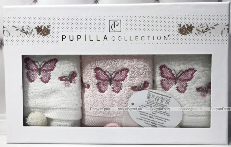 Набір 3 кухонних рушника Pupilla Bamboo «Butterfly» 30х50см