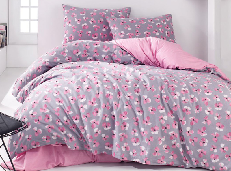 Комплект постельного белья Marie Claire Pink Flower Евро, ранфорс