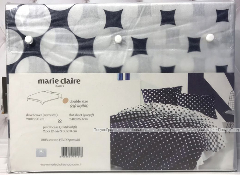 Комплект постільної білизни Marie Claire Peas Євро, ранфорс