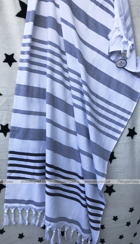 Рушник пляжний Art of Sultana Grey Stripes 90х170см