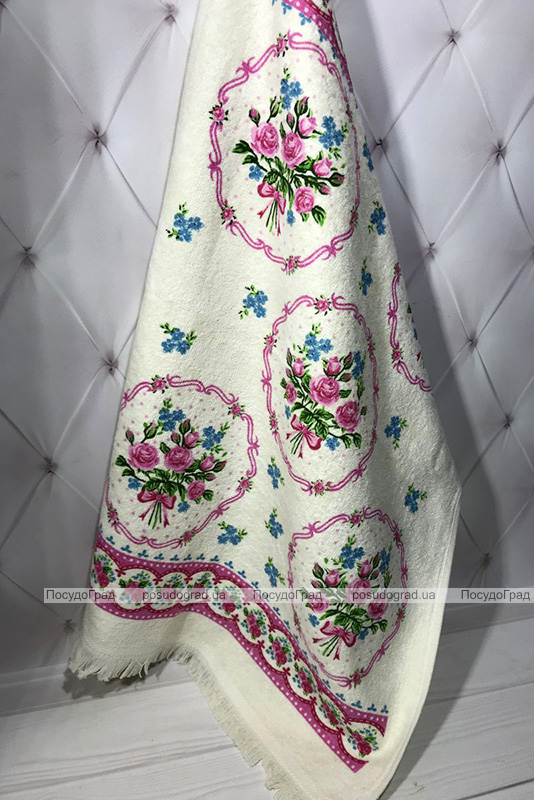 Набір 12 кухонних рушників By IDO Antalya Flowers 40х60 махра/велюр