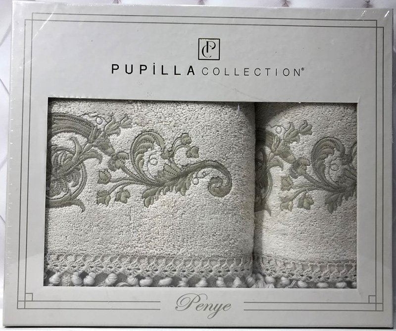 Набір рушників Pupilla Cappy Penye, лицьовий 50х90см і банний 70х140см, молочний