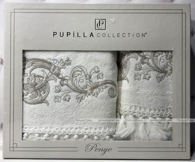 Набір рушників Pupilla Cappy Penye, лицьовий 50х90см і банний 70х140см, білий