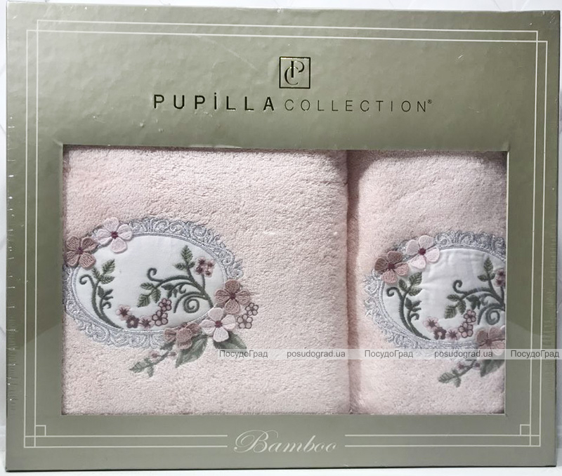Набір рушників Pupilla Hayal Bambuk лицьовий 50х90см і банний 70х140см, рожевий