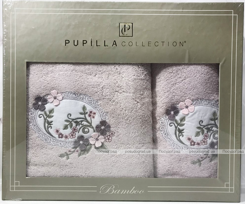 Набір рушників Pupilla Hayal Bambuk лицьовий 50х90см і банний 70х140см, бузковий