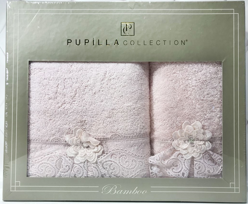 Набір рушників Pupilla Romantik Bambuk лицьовий 50х90см і банний 70х140см, бузковий