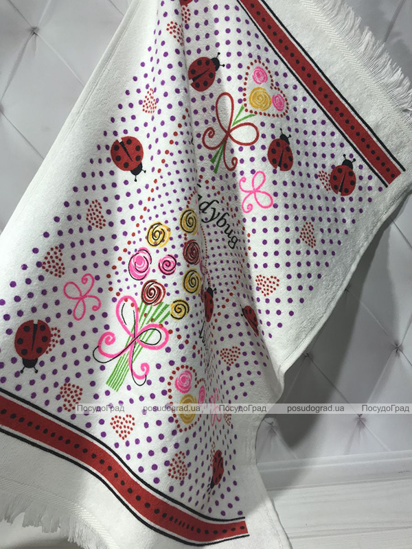Набір 12 кухонних рушників By IDO Antalya Lady Bug 40х60 махра/велюр