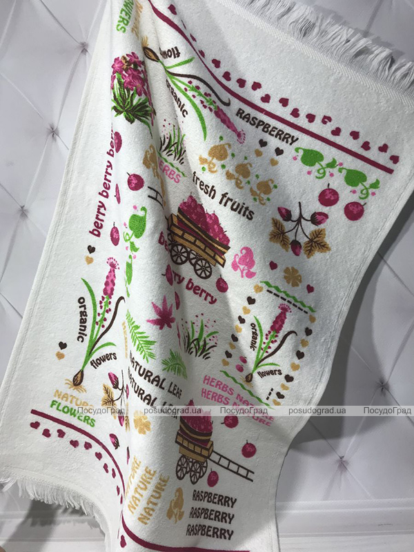 Набір 12 кухонних рушників By IDO Antalya Fresh Fruits 40х60 махра/велюр
