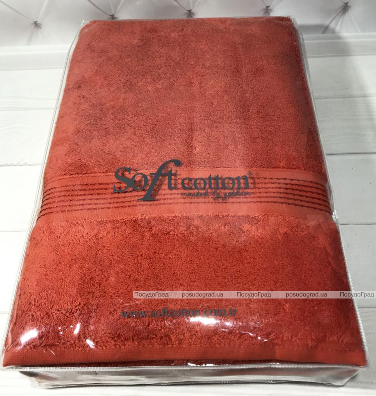Набір рушників Soft Cotton «Lana Kirmizi» Red банний 75х150см і лицьовий 50х90см, бавовна