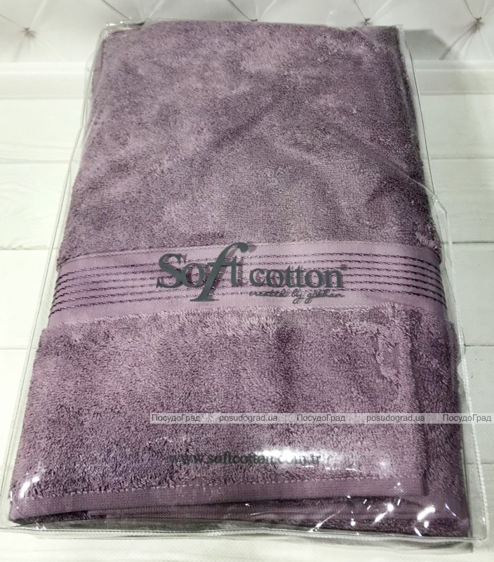 Набір рушників Soft Cotton «Lana Kirmizi» Violet банний 75х150см і лицьовий 50х90см, бавовна