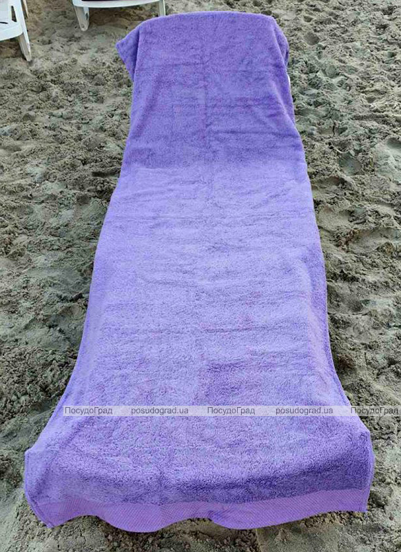 Рушник пляжний Art of Sultana Lilac 75х200см, з кишенею для шезлонга