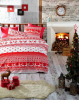 Комплект постільної білизни Belizza "Winter Red" (євро), ранфорс