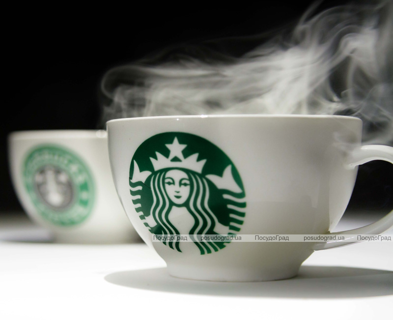 Набір 2 кавові чашки Starbucks New logo 175мл з ложками