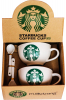 Набір 2 кавові чашки Starbucks New logo 175мл з ложками