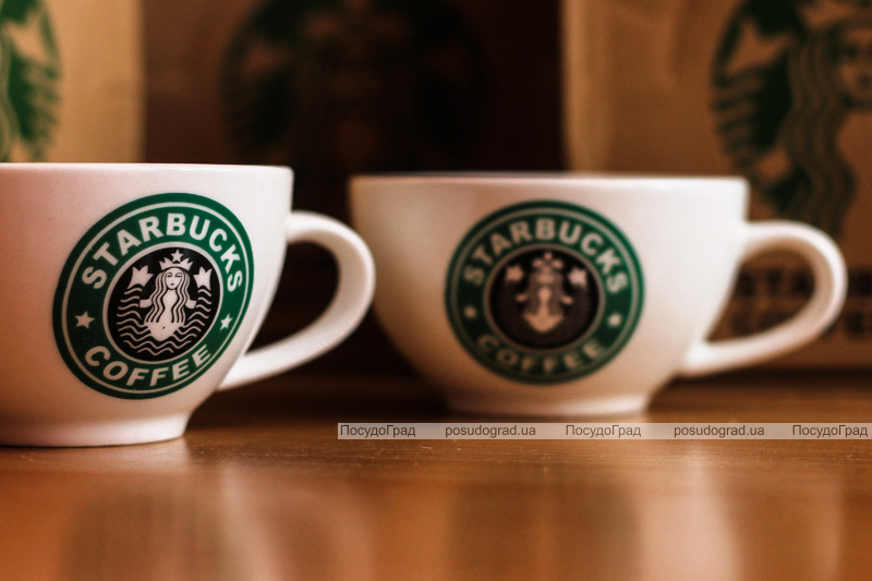 Набір 2 кавові чашки Starbucks 175мл з ложками