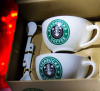 Набір 2 кавові чашки Starbucks 175мл з ложками