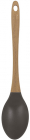 Ложка кухарська силіконова Bergner San Ignacio Green 32x6.4см з дерев'яною ручкою, сірий