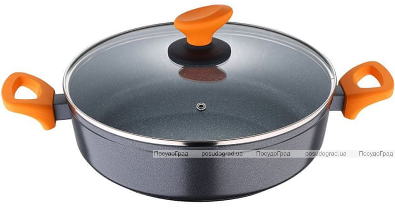 Сотейник Bergner San Ignacio Lava 28x7.5см з кришкою, з антипригарним покриттям