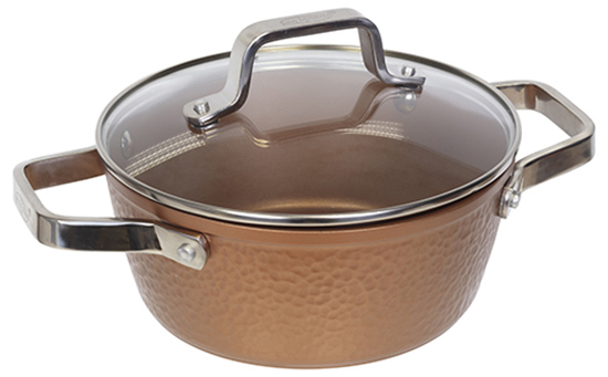 Каструля Bergner San Ignacio Origen 2.4л, Ø20x8.3см, мідний