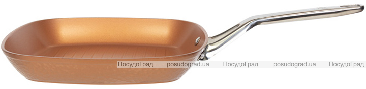 Сковорода-гриль Bergner San Ignacio Origen 28x28см, с антипригарным покрытием, медный