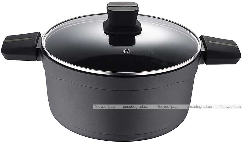 Кастрюля Bergner San Ignacio Bistro 4.7л, Ø24x12см с антипригарным покрытием, черный
