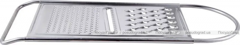 Терка з ручкою Bergner San Ignacio Expert 29x11.3см з нержавіючої сталі, 3 види шинкування