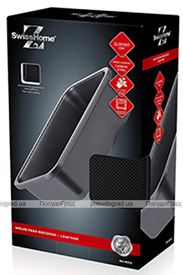Форма Bergner Swissbake для випікання хліба 23.3x13х7см прямокутна, сірий