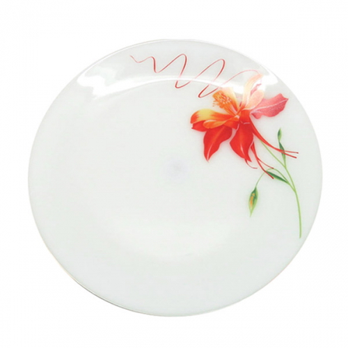 Набор 6 десертных тарелок "Тигровая Лилия" Ø18см, стеклокерамика