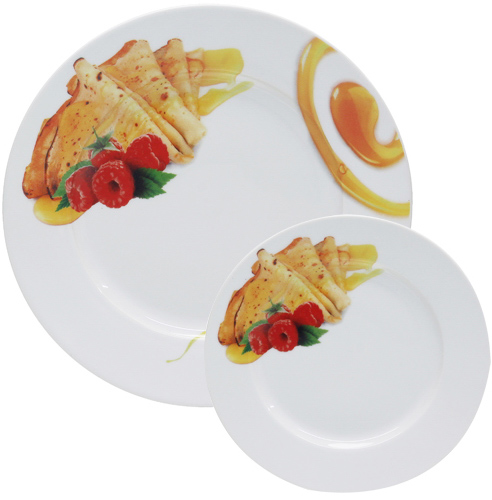 Набір тарілок для млинців Pancakes Мед, блюдо Ø27см і 6 тарілок Ø20см
