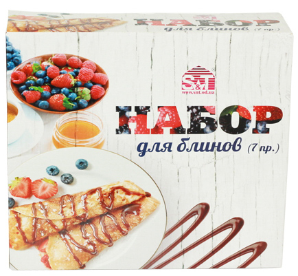 Набір тарілок для млинців Pancakes Ягоди, блюдо Ø27см і 6 тарілок Ø20см