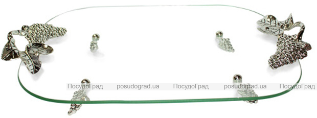 Блюдо Grapes прямокутне з ручками декоративне 42х28х9см