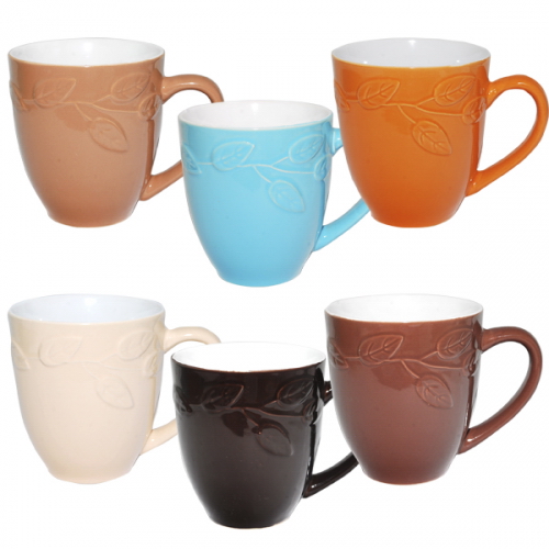 Набір 6 кухлів Coloured Ceramics Branch 440мл
