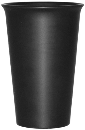 Стакан керамический Black Style 400мл черный