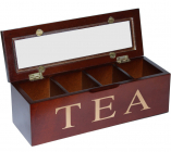 Коробка-шкатулка для чаю TEA 4-х секційна 26.5x9x9см