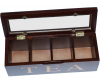 Коробка-шкатулка для чая TEA 4-х секционная 26.5x9x9см