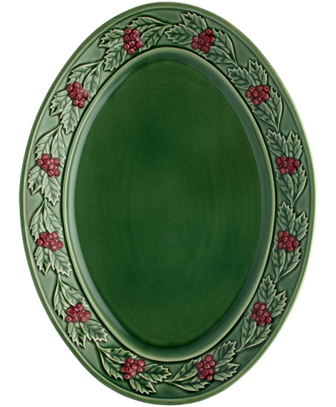 Блюдо овальное Bordallo Pinheiro Azevinho 40x29.5см