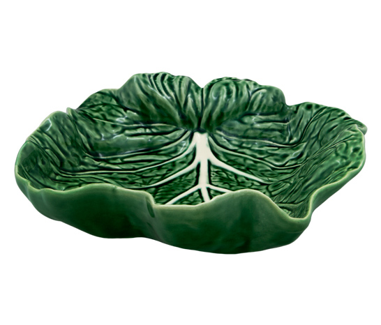 Блюдо овальное Bordallo Pinheiro Cabbage 26x25см, зеленое