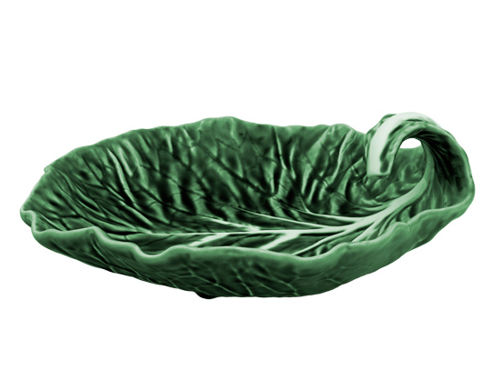 Блюдо-лист глубокое Bordallo Pinheiro Cabbage 25x25см Зеленое
